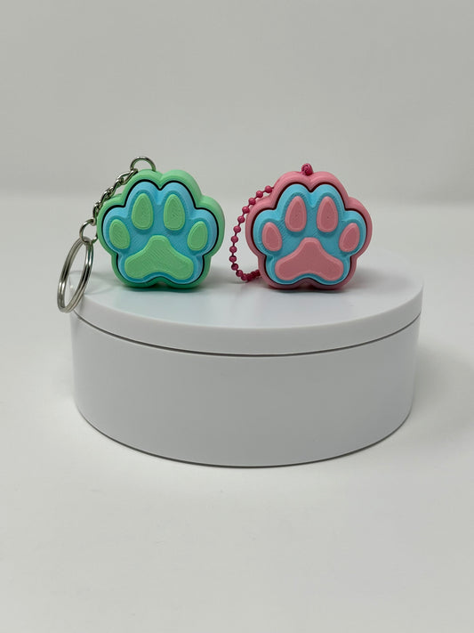 Cat and Dog Paw Clicker Keychains